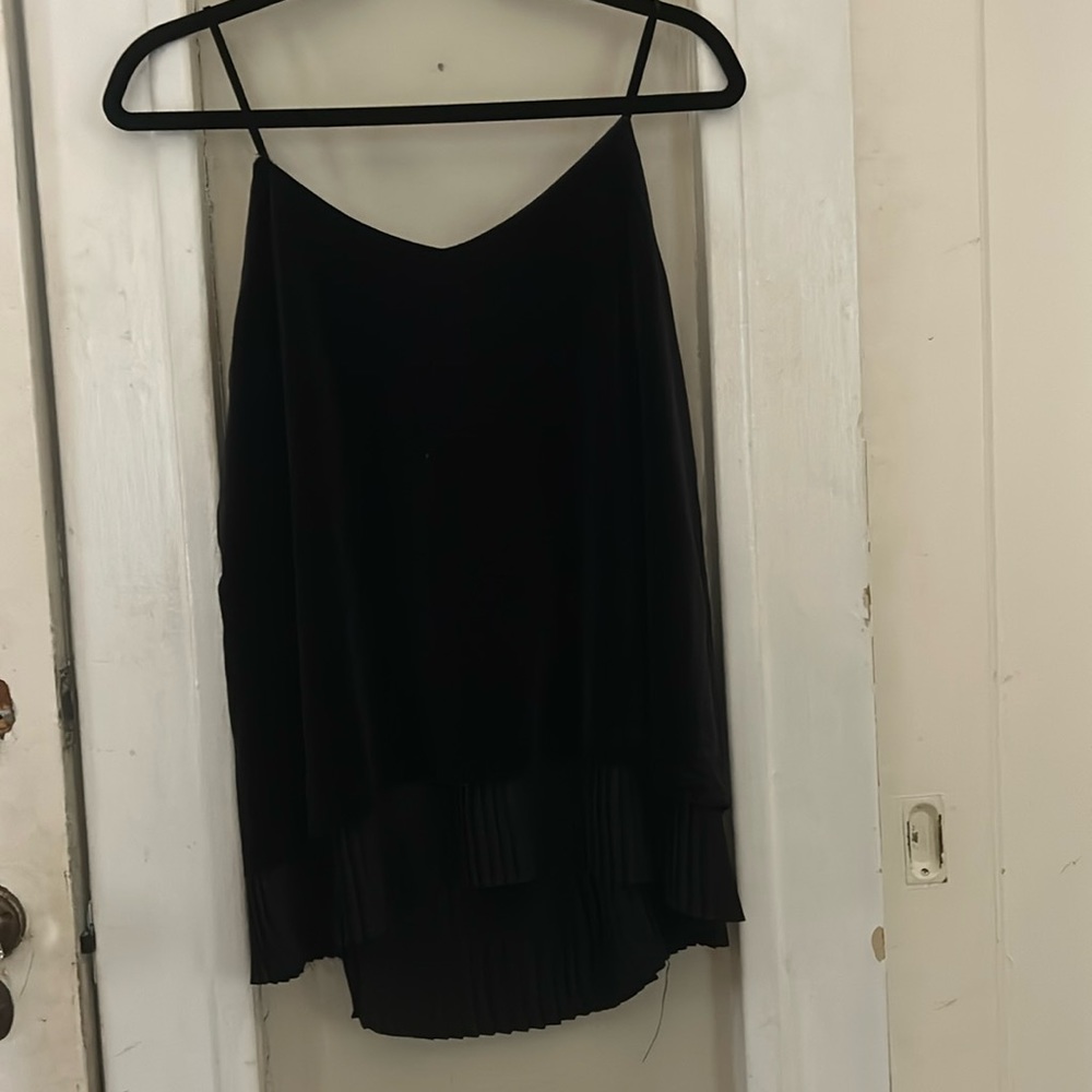 Rose and Olive medium velvet top with pleated under tank